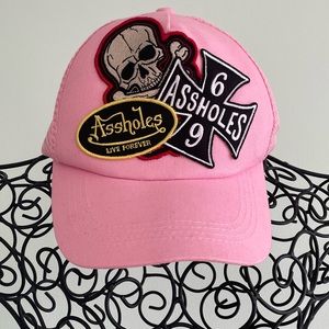 Pink trucker hat